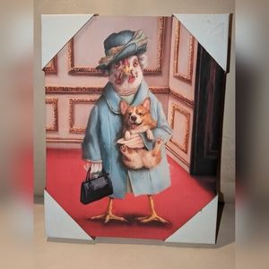 Corgi and Queen Wrapped canvas wall art!!!